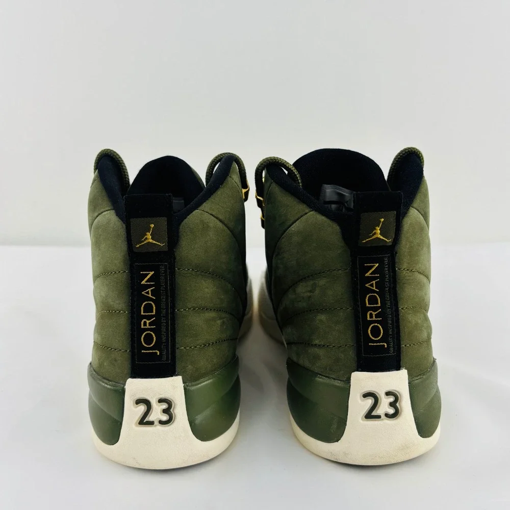 Nike Air Jordan 12 Retro Olive Green CP3 Class of 2003 Shoes Size 6Y 153265-301